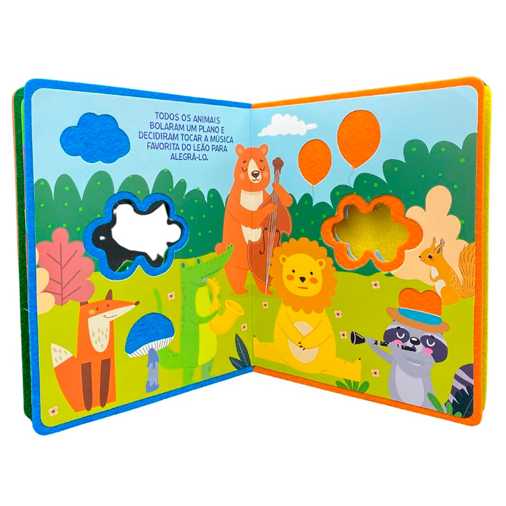 Meus Amigos Me Fazem Feliz | Livro em Feltro