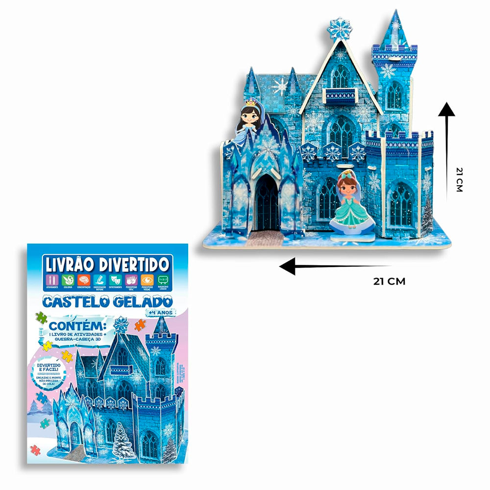 Livrão Divertido | Quebra Cabeça 3D | Castelo Gelado