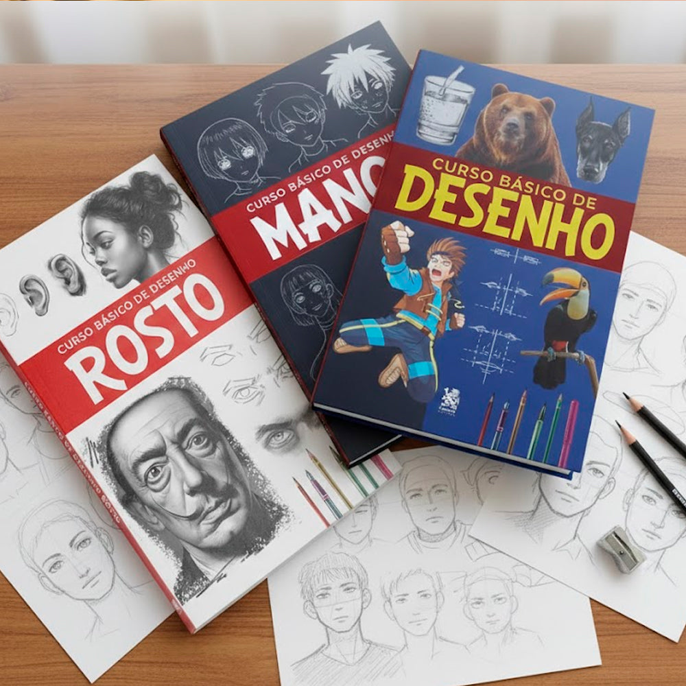 Curso Básico de Desenho | Box com 3 Livros