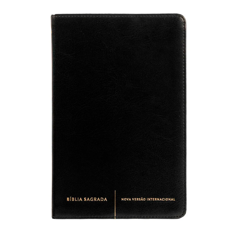 Bíblia Sagrada Slim | NVI | Letra Normal | Capa Luxo Preto