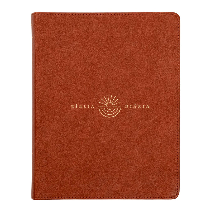 Bíblia Diária Marrom | NVI | Leitura Perfeita | Couro Soft