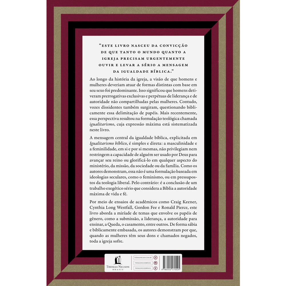 Igualitarismo Bíblico | Ronald W. Pierce e  Cynthia Westfall