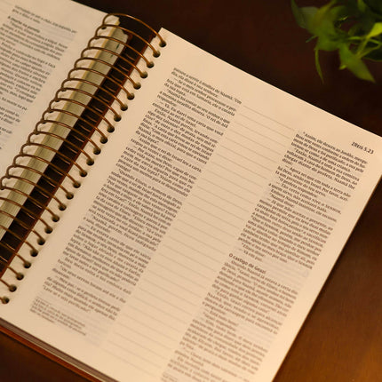 Bíblia Sagrada Espiral | NVI | Espaço Para Anotações | Bible Journaling | Couro Soft