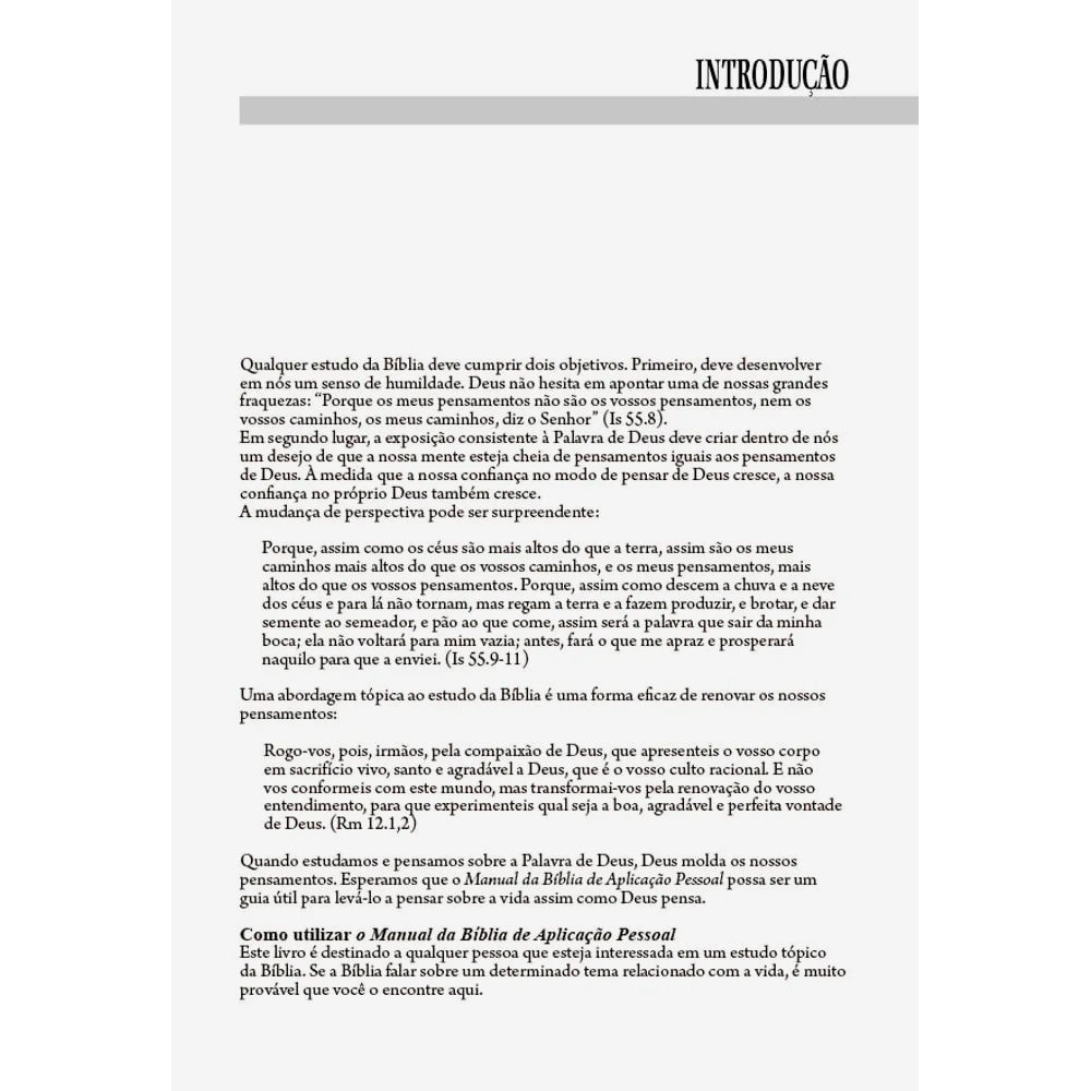 Manual da Bíblia Aplicação Pessoal