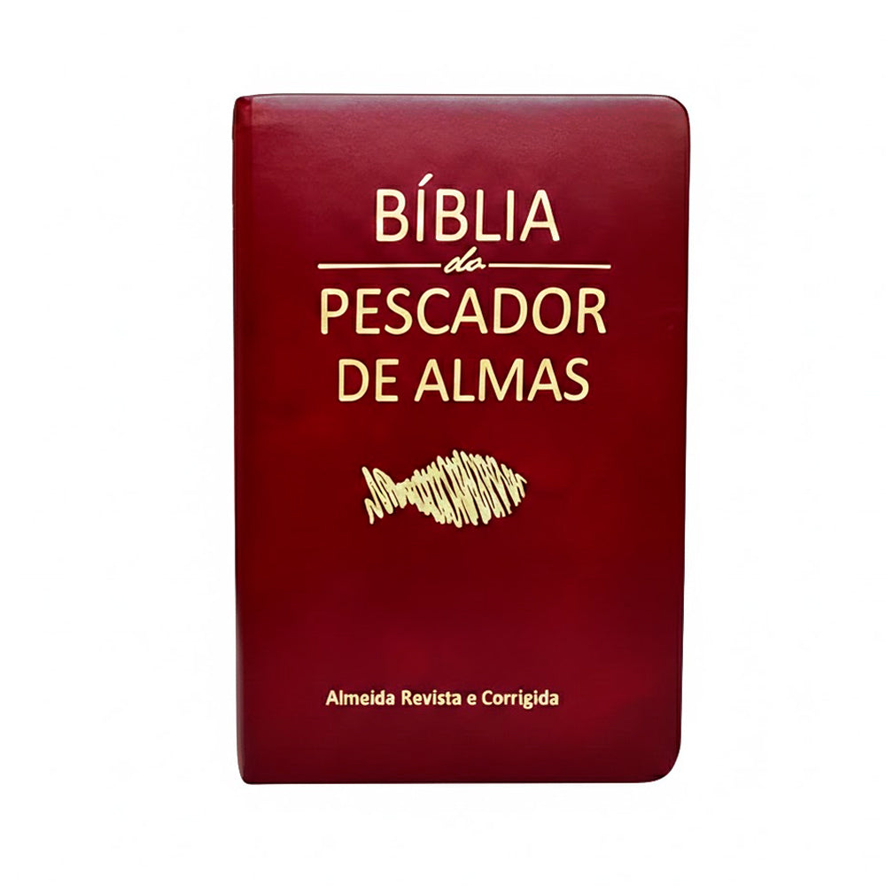 Bíblia Do Pescador De Almas | Média Luxo Vinho