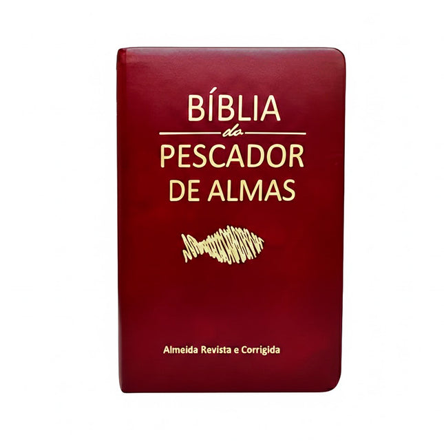 Bíblia Do Pescador De Almas | Média Luxo Vinho