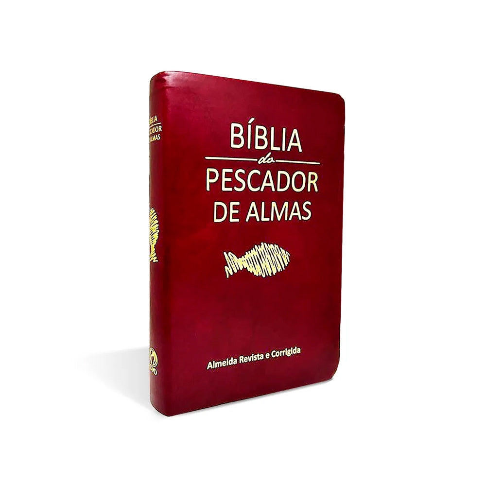 Bíblia Do Pescador De Almas | Média Luxo Vinho