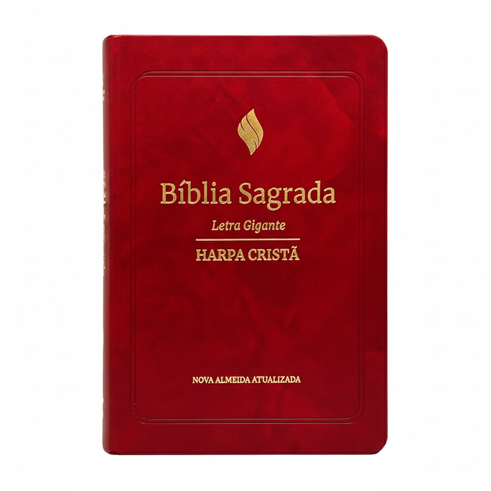 Bíblia Sagrada Com Harpa Cristã Luxo | NAA | Letra Gigante | Vinho