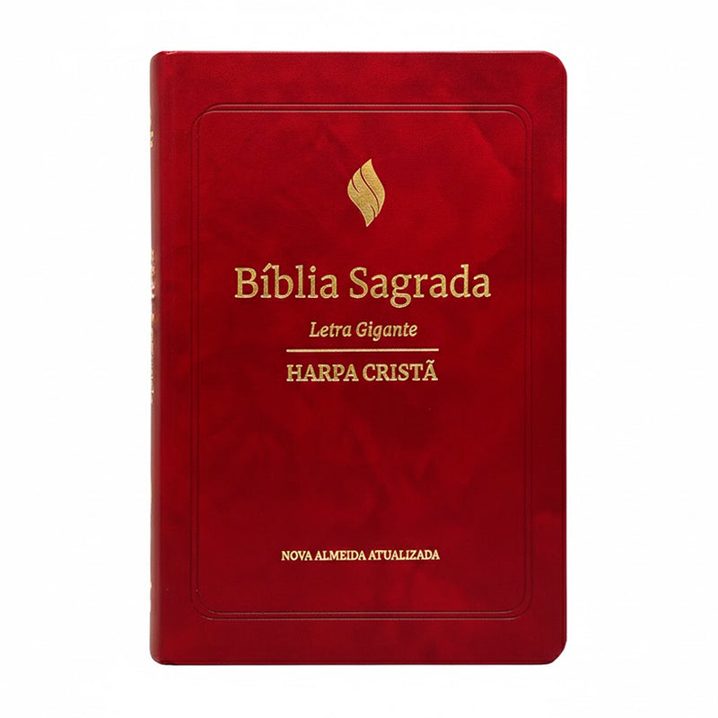 Bíblia Sagrada Com Harpa Cristã Luxo | NAA | Letra Gigante | Vinho