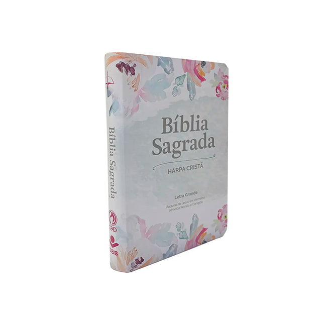 Bíblia Sagrada | ARC | Letra Grande com Harpa Cristã | Floral Aquarela