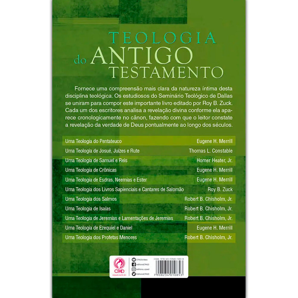 Teologia do Antigo Testamento | Roy B. Zuck | Capa Brochura