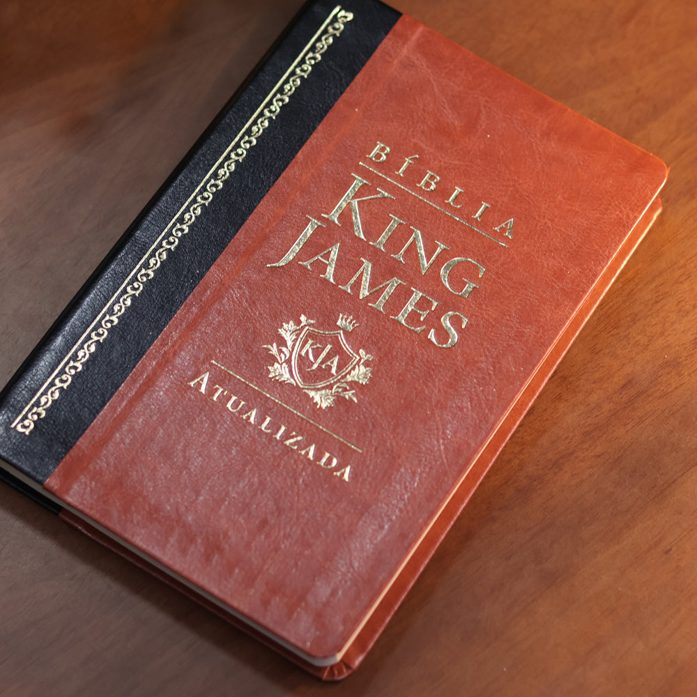 Bíblia King James Atualizada Slim | KJA | Letra Normal | Marrom e Preta