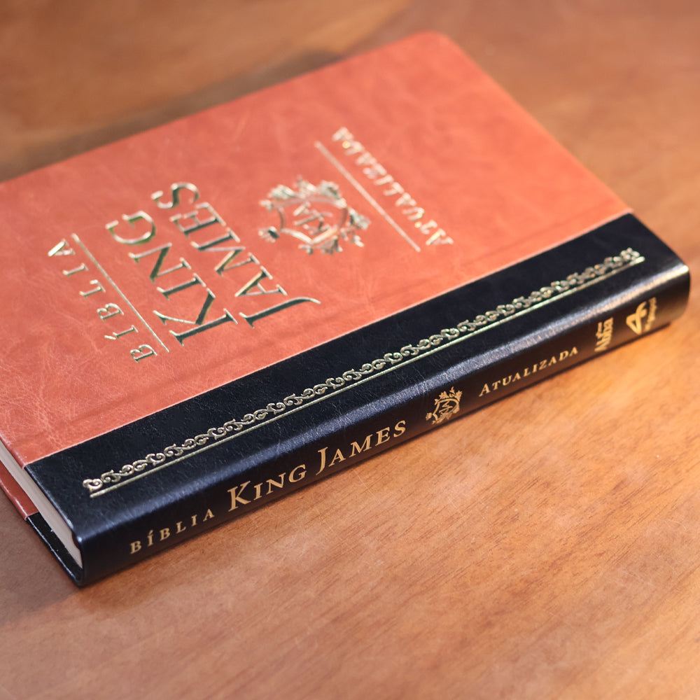 Bíblia King James Atualizada Slim | KJA | Letra Normal | Marrom e Preta