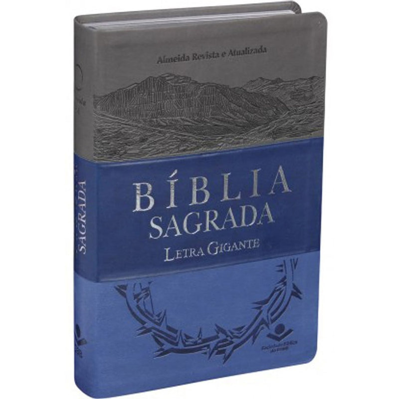 Bíblia Sagrada | Letra Gigante | ARA | Capa Triotone Azul Luxo c/ Índice