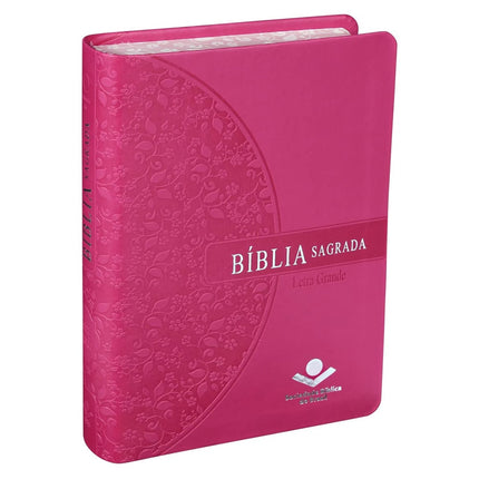 Bíblia Sagrada | Letra Grande | ARA | Capa Pink Florida