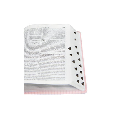 Bíblia Sagrada | Letra Gigante | ARA | Rosa Claro Luxo | c/ Índice