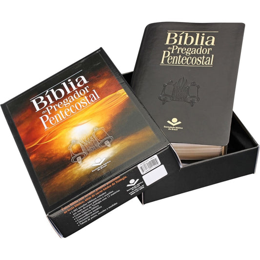 Bíblia do Pregador Pentecostal | Letra Normal | ARC | Capa Preta Nobre | c/ Índice