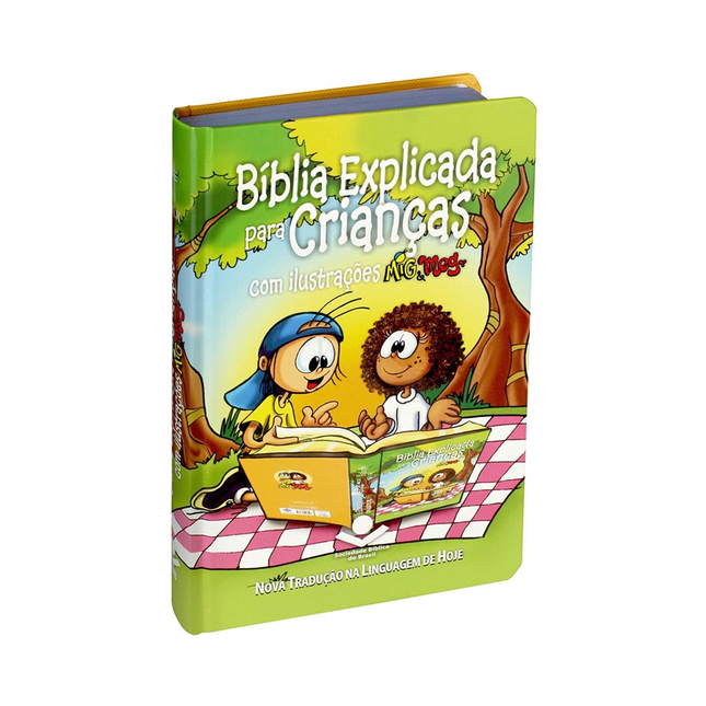 Bíblia Explicada Para Crianças com Ilustrações Mig e Meg | NTLH | Capa Dura Ilustrada