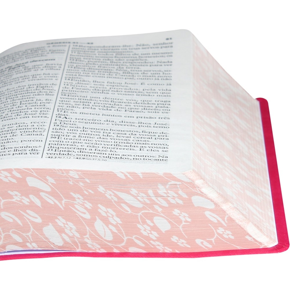 Bíblia Sagrada | Letra Gigante | ARA | Capa Pink Luxo | Floral