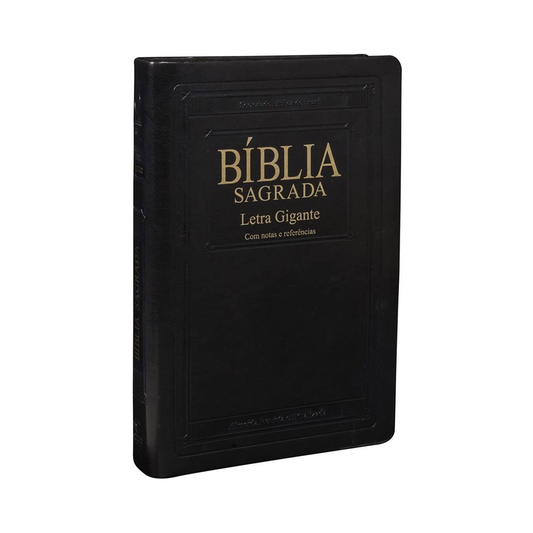 Bíblia Sagrada | Letra Gigante | ARA | Capa Preta Nobre | Notas e Referências C/  Índice