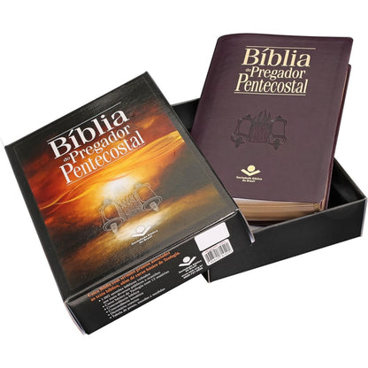 Bíblia do Pregador Pentecostal | Letra Normal | ARC | Capa Vinho Nobre C/ Índice
