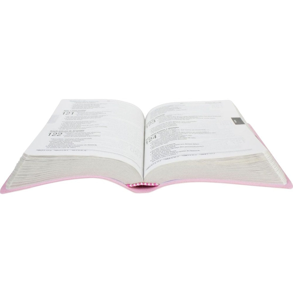 Bíblia Sagrada | Letra Maior | NAA | Capa Couro Rosa