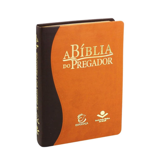 A Bíblia do Pregador | ARC | Capa Flexível PU Marrom Claro Escuro