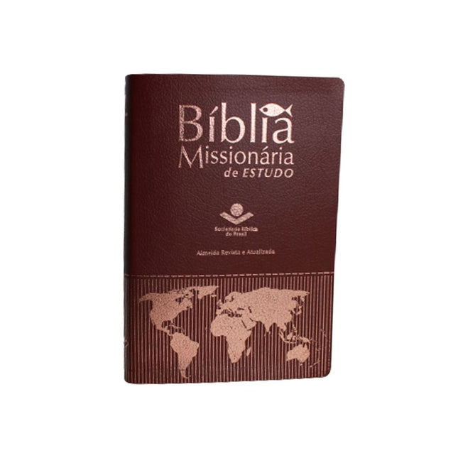 Bíblia Missionária de Estudo | Letra Normal | ARA | Capa Vinho nobre
