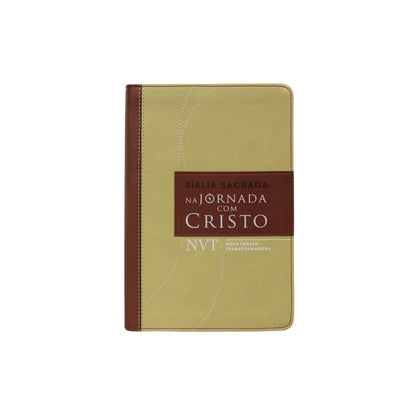 Bíblia Sagrada na Jornada com Cristo | NVT Letra Grande | Capa Marrom