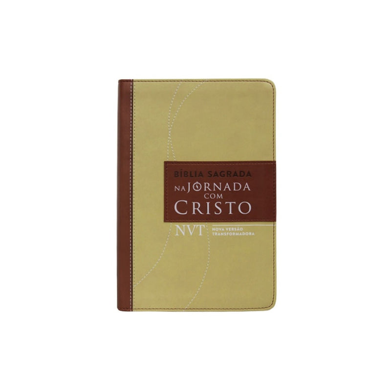 Bíblia Sagrada na Jornada com Cristo | NVT Letra Grande | Capa Marrom