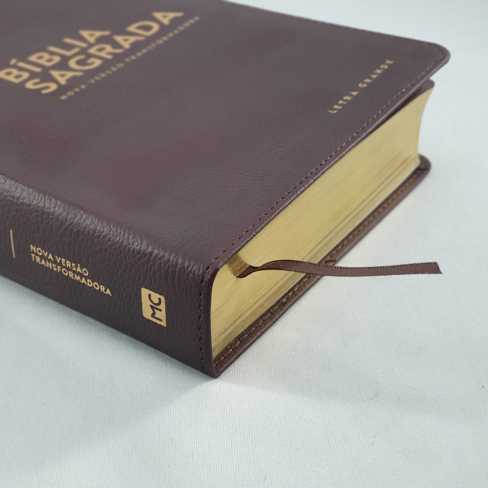 Bíblia Sagrada | NVT Letra Grande | Marrom Luxo