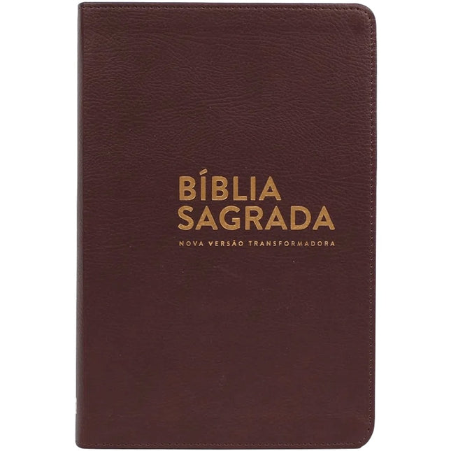 Bíblia Sagrada | NVT Letra Normal | Marrom / Luxo
