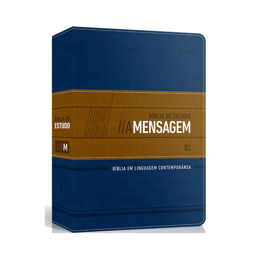 Bíblia A Mensagem de Estudo | Letra Normal | Azul