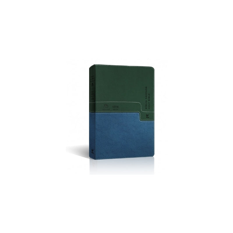Bíblia - Holy Bible | Português e Inglês | NVI | Verde e Azul