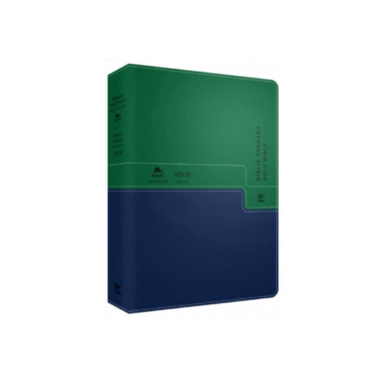 Bíblia - Holy Bible | Português e Inglês | NVI | Verde e Azul