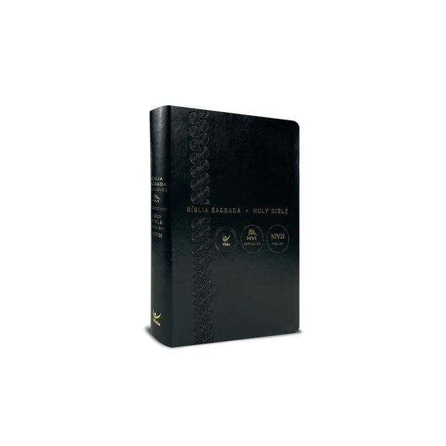 Bíblia Sagrada - Holy Bible | Português e Inglês | NVI Letra Normal | Preta