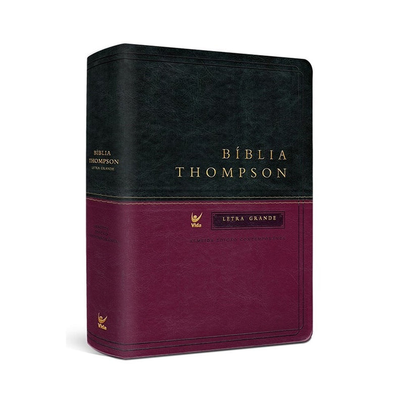 Bíblia de Estudo Thompson | AEC Letra Grande | Verde e Vinho | s/ índice