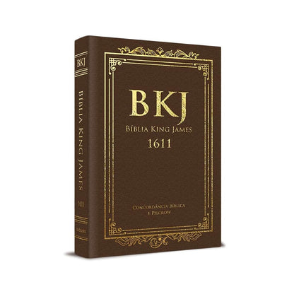 Bíblia King James Fiel 1611 | BKJ | Letra Normal | Luxo Marrom Concordância e Pilcrows