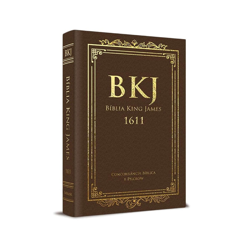 Bíblia King James Fiel 1611 | BKJ | Letra Normal | Luxo Marrom Concordância e Pilcrows