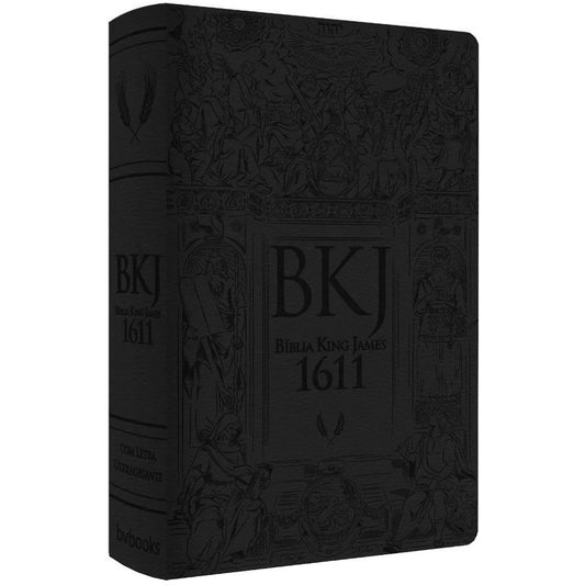 Bíblia King James 1611 | Letra Ultragigante | Capa Luxo Preta