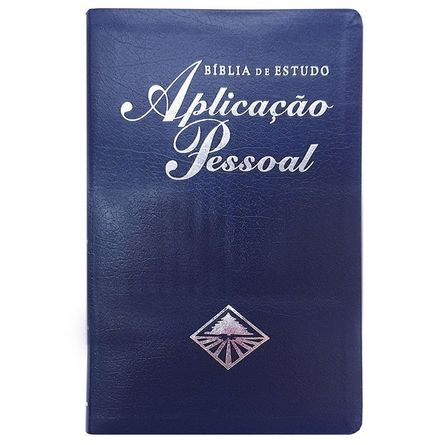 Bíblia de Estudo Aplicação Pessoal Grande | Letra Normal ARC | Azul e Prata