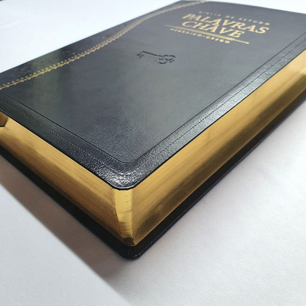 Bíblia de Estudo Palavras Chave | Letra Normal | ARC | Preto e Dourado