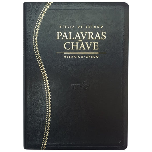 Bíblia de Estudo Palavras Chave | Letra Normal | ARC | Preto e Dourado