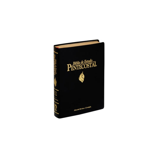 Bíblia de Estudo Pentecostal Média | Letra Normal | ARC | Capa Preto e Dourado