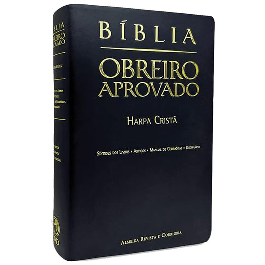 Bíblia do Obreiro Aprovado | ARC | Harpa Avivada | Capa Luxo Preta