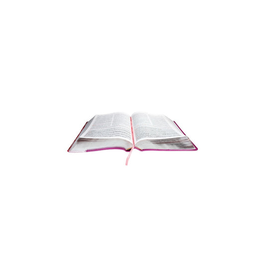 Bíblia de Estudo da Mulher Cristã | Letra Normal | ARC | Couro Rosa