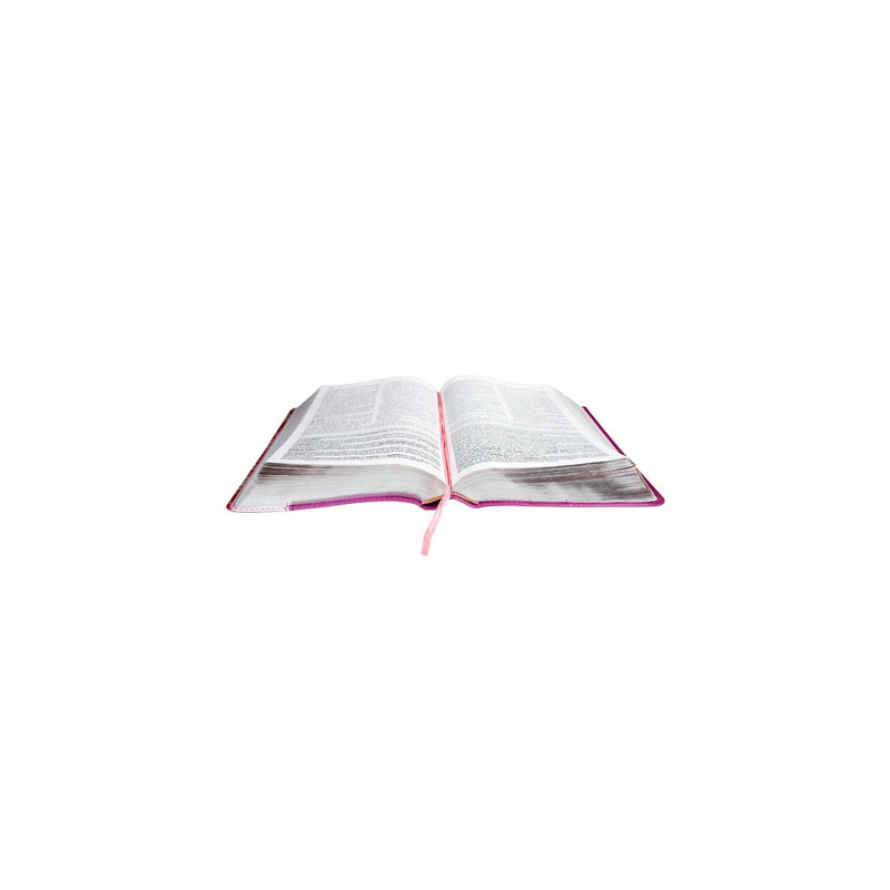 Bíblia de Estudo da Mulher Cristã | Letra Normal | ARC | Couro Rosa
