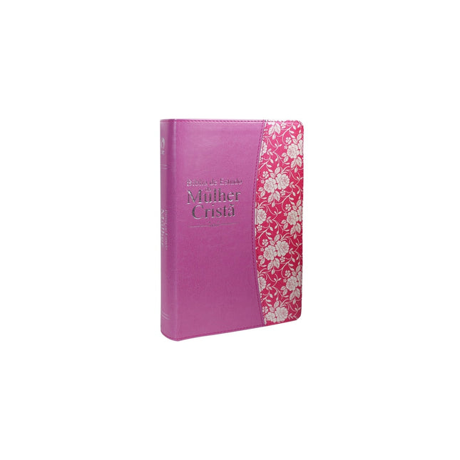 Bíblia de Estudo da Mulher Cristã | Letra Normal | ARC | Couro Rosa