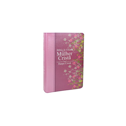 Bíblia de Estudo da Mulher Cristã com Harpa | Letra Normal | ARC | Pink