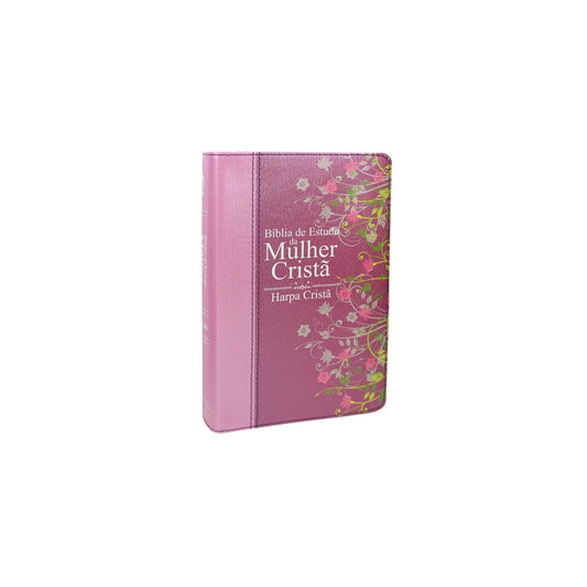 Bíblia de Estudo da Mulher Cristã com Harpa | Letra Normal | ARC | Pink